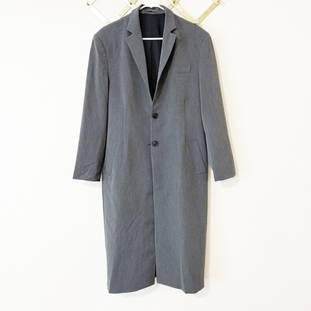 NEW Djerf Avenue Forever Coat Long Button Oversized Blazer in Grey size small - Picture 12 of 14